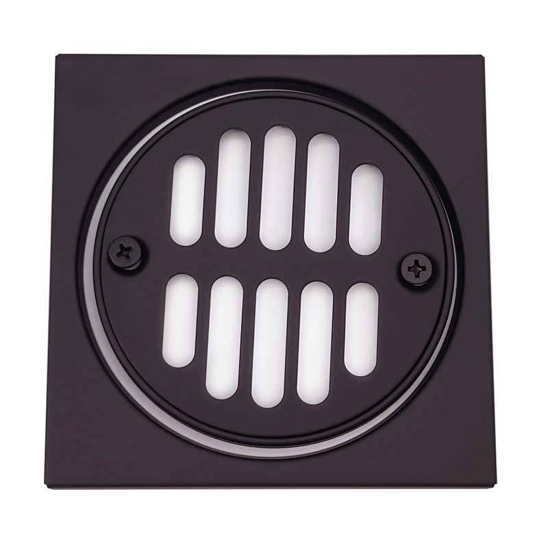 Westbrass Shower Strainer Set Square with Crown, Oil Rubbed Bronze, D313-12 - Image 4